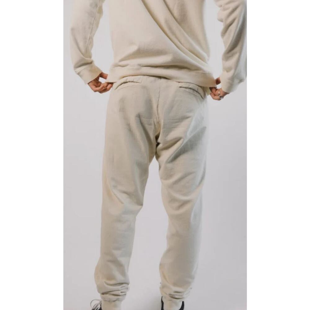 Fore All 100 % Jogger Pocket Sweat Pant Made in USA Cream Size Extra Large NEW - Picture 3 of 10